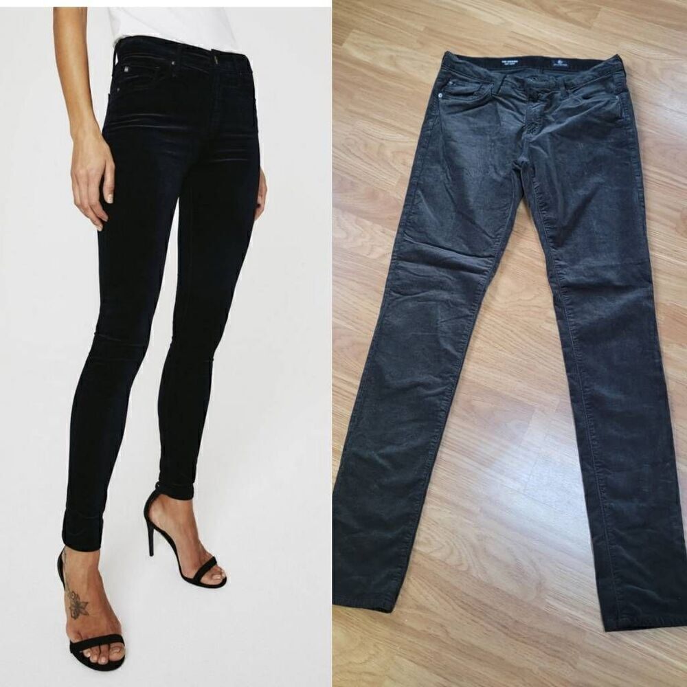 AG Farrah Skinny Velvet Pants 28R